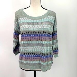 UEC Guess shimmery 3/4 sleeve oversized sweater small